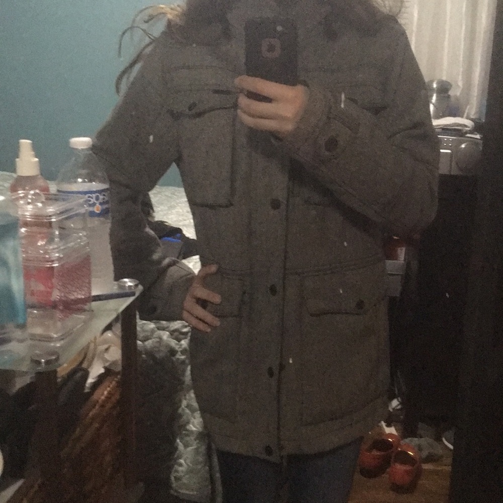 EMPYRE Zumiez Unisex gray trench coat Jacket